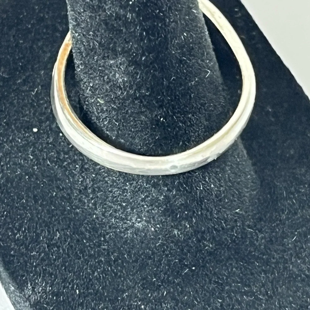 Sterling Silver‎ Gold Plated Vintage Ring Engraved Design Size 6.5